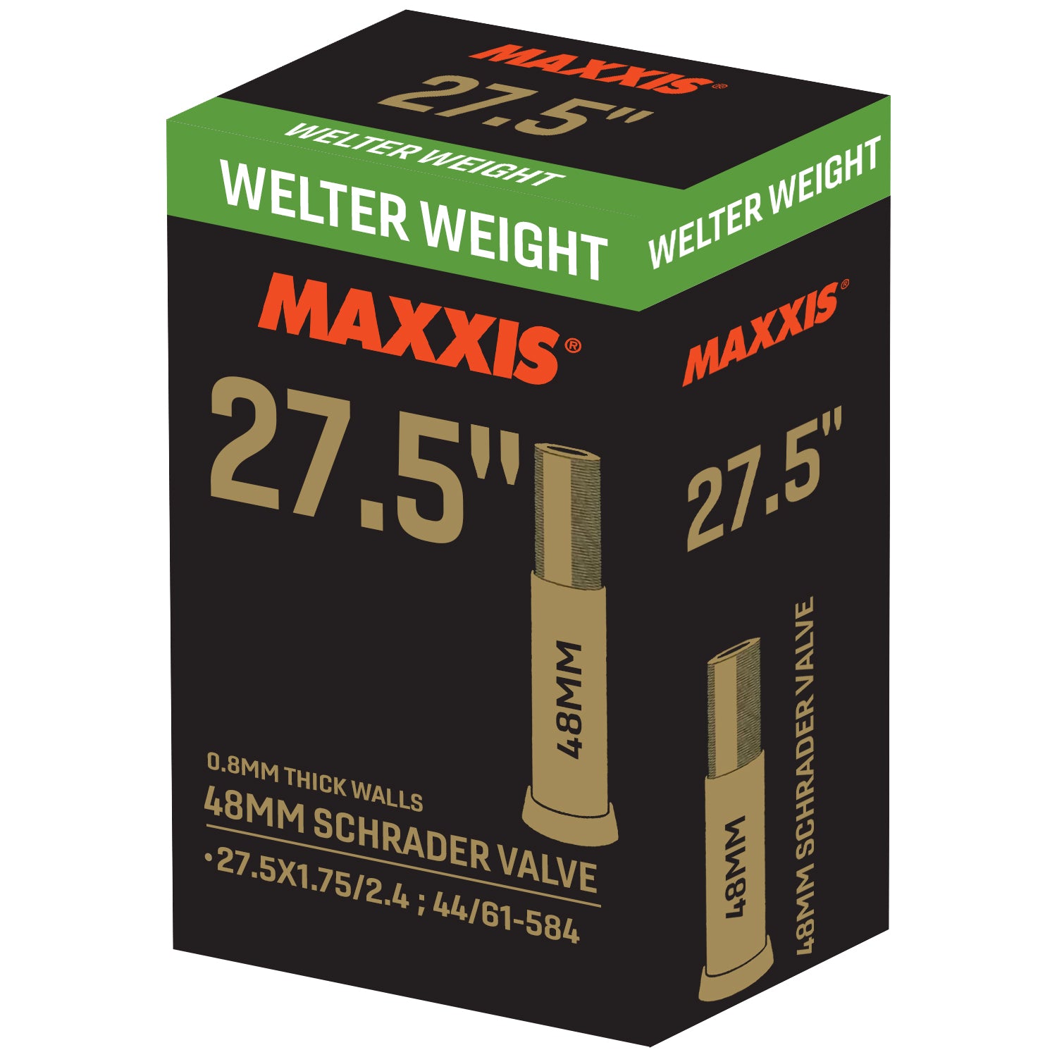 Maxxis Welter Weight Tube - 27.5X1.75/2.4 - Schrader 48mm at Spoke N Trail