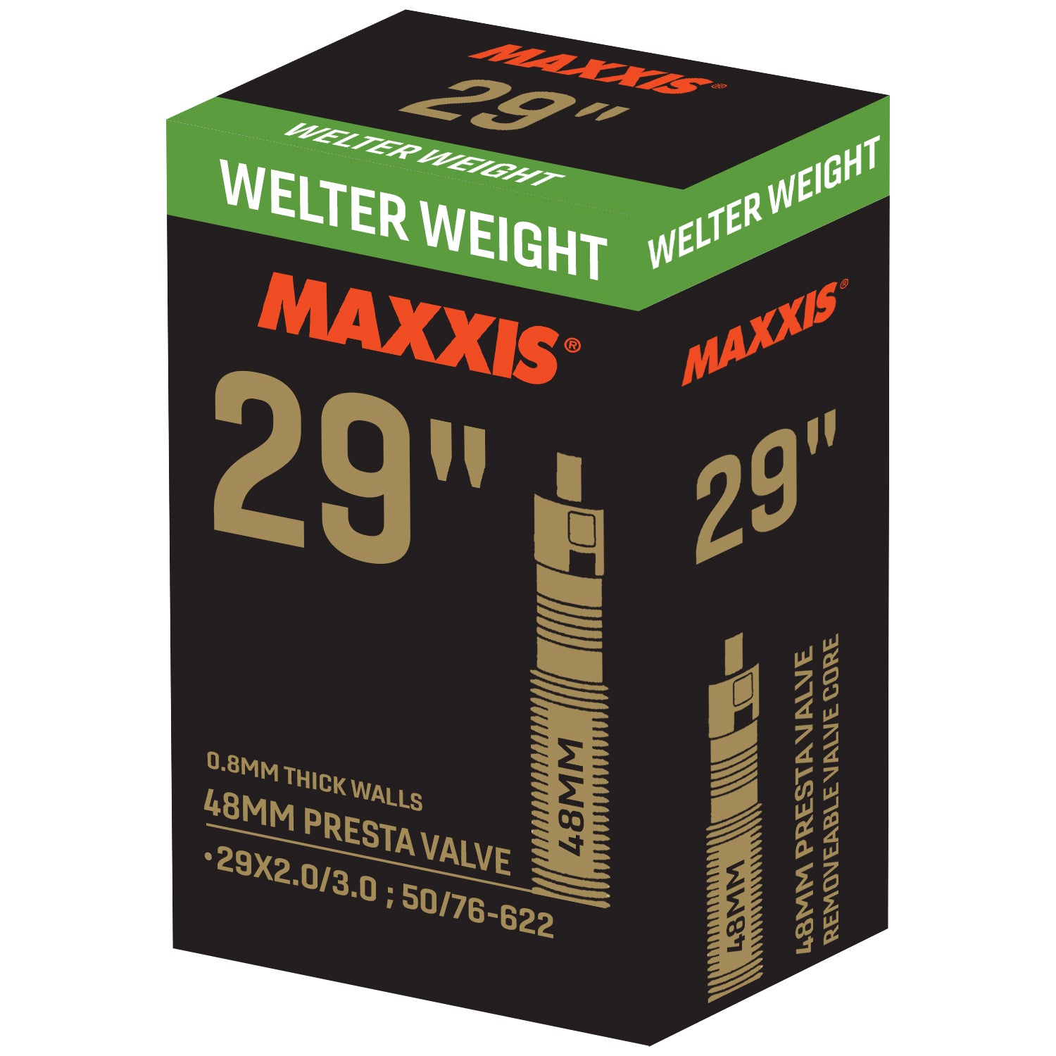 Maxxis Welter Weight Tube - 29X2.0/3.0 - Presta 48mm - Removable Core at Spoke N Trail