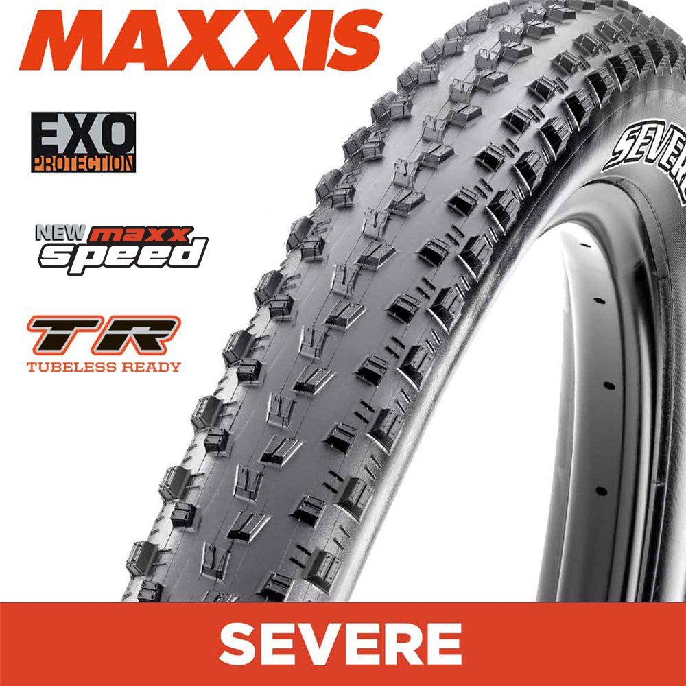 Maxxis Severe Tyre - 29X2.25 - MaxxSpeed / EXO / TR - Foldable 120 TPI E25 at Spoke N Trail