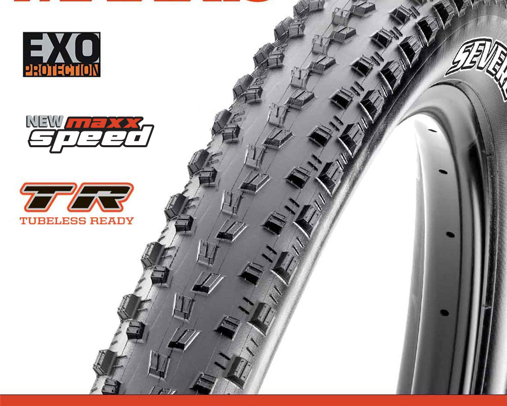 Maxxis Severe Tyre - 29X2.25 - MaxxSpeed / EXO / TR - Foldable 120 TPI E25 at Spoke N Trail