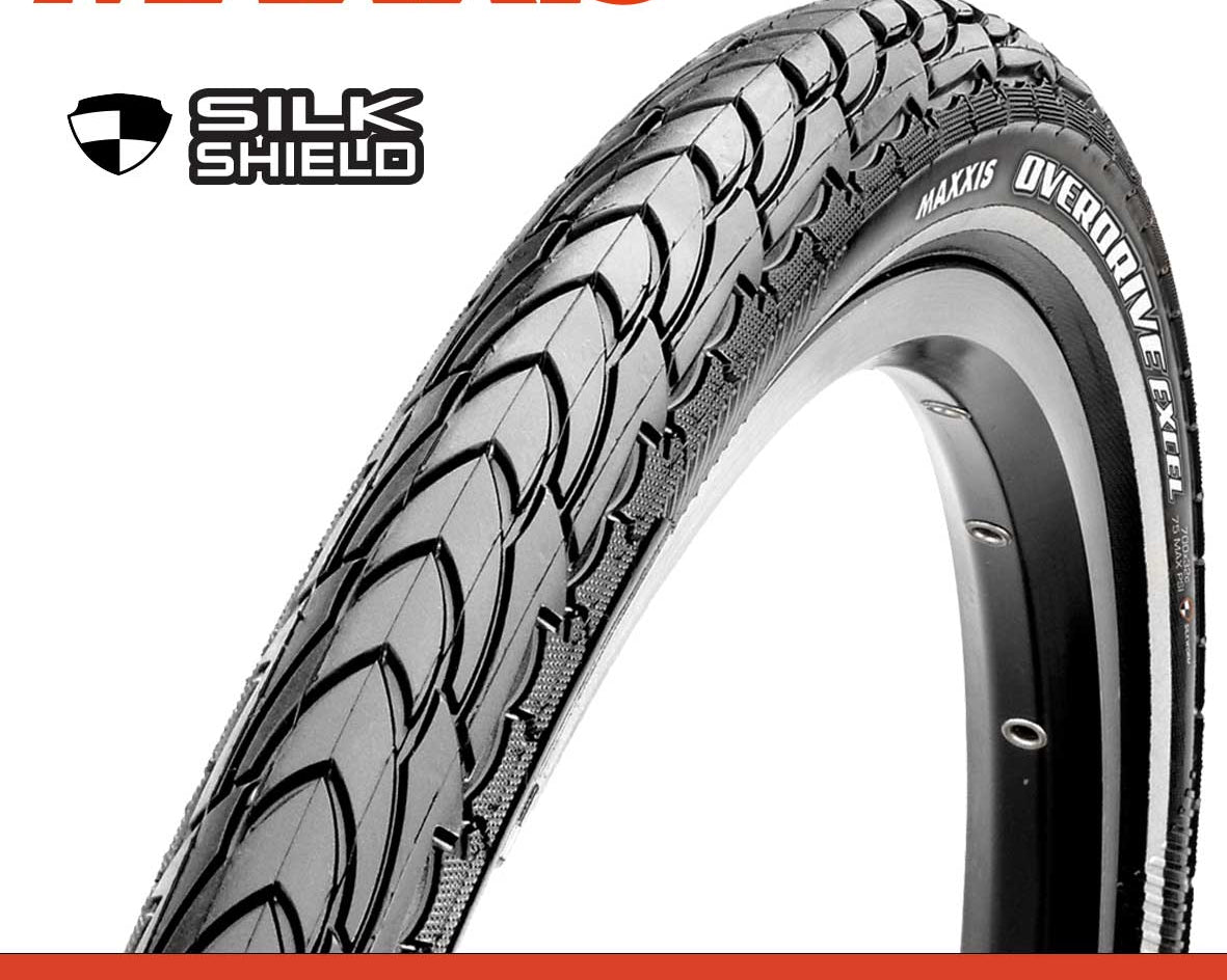 Maxxis Overdrive Excel Tyre - 700X35 - SilkShield - Wire 60 TPI at Spoke N Trail