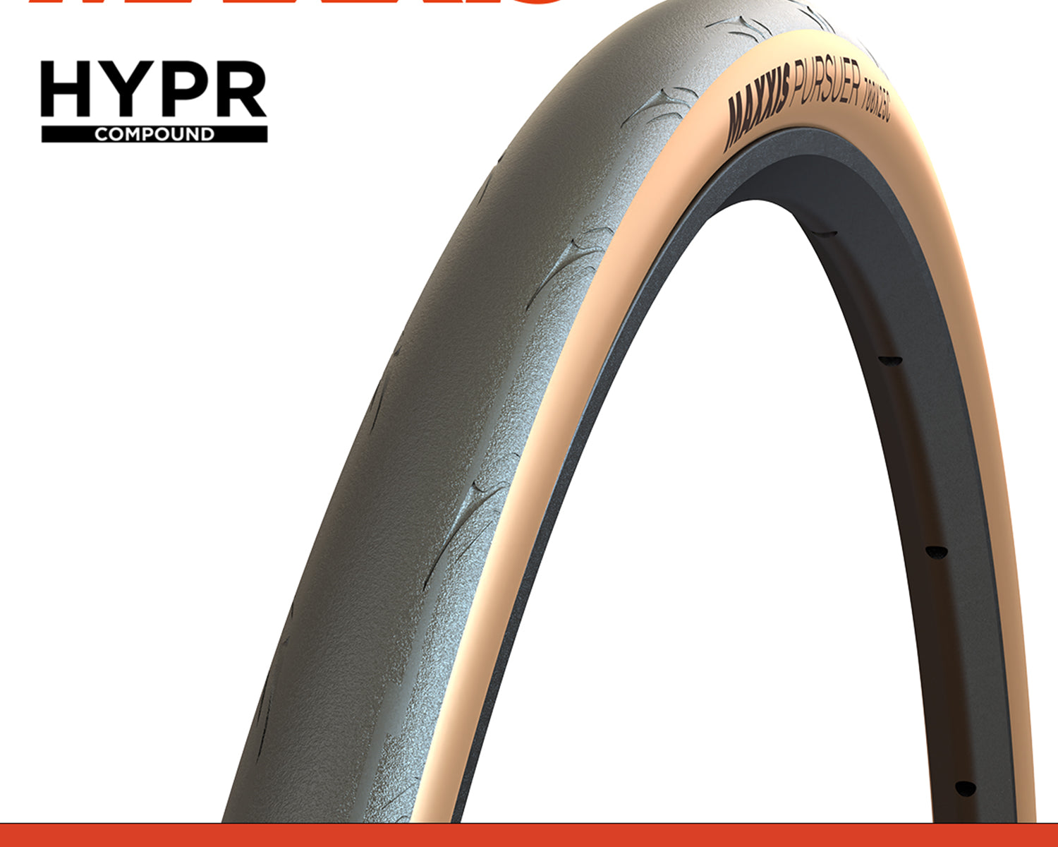 Maxxis Pursuer Tyre - 700X25C - Tanwall - Foldable 60 TPI at Spoke N Trail