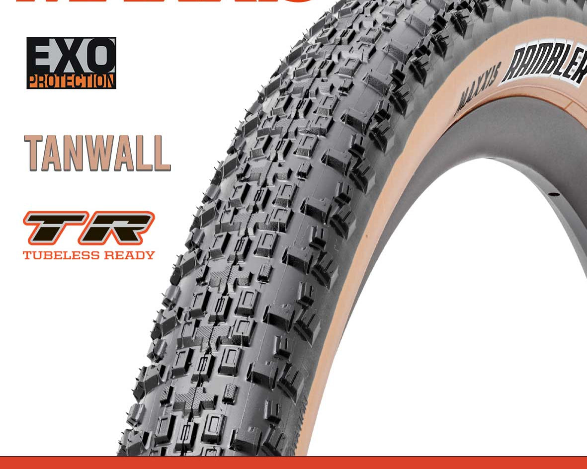 Maxxis Rambler Tyre - 700X40C - EXO / TR / Tanwall - Foldable 60 TPI E25 at Spoke N Trail