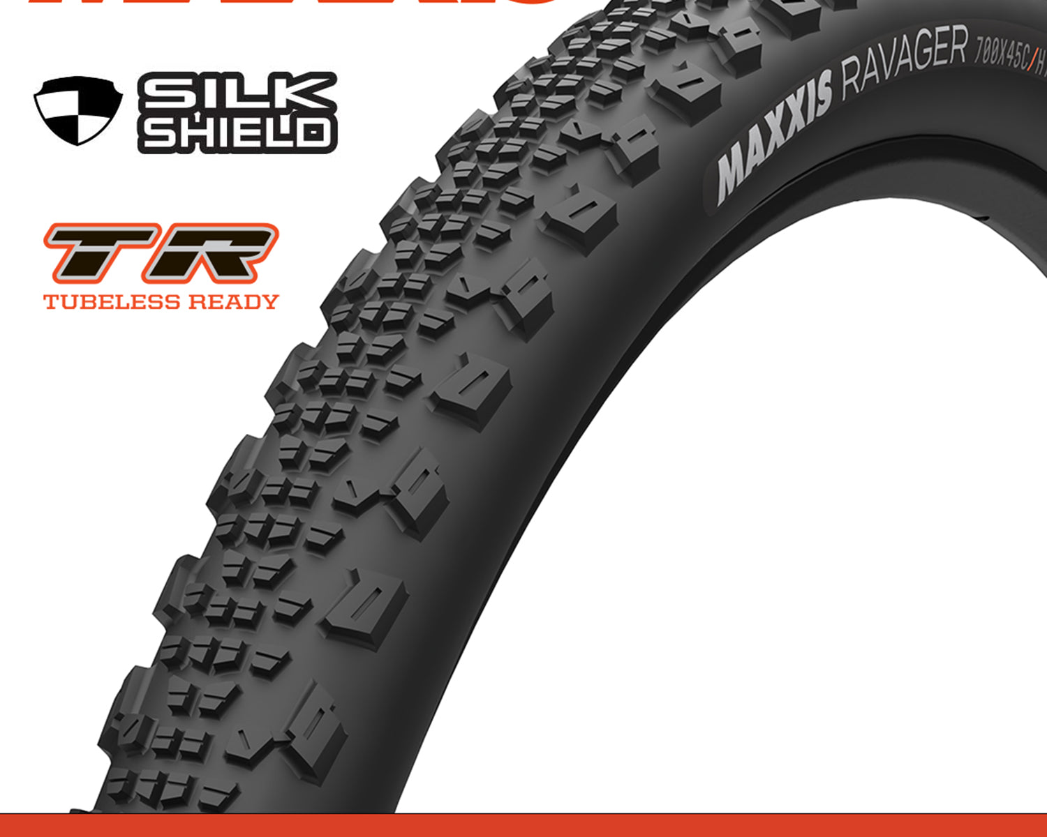 Maxxis Ravager Tyre - 700X40C - SilkShield / TR - Foldable 60 TPI E25 at Spoke N Trail