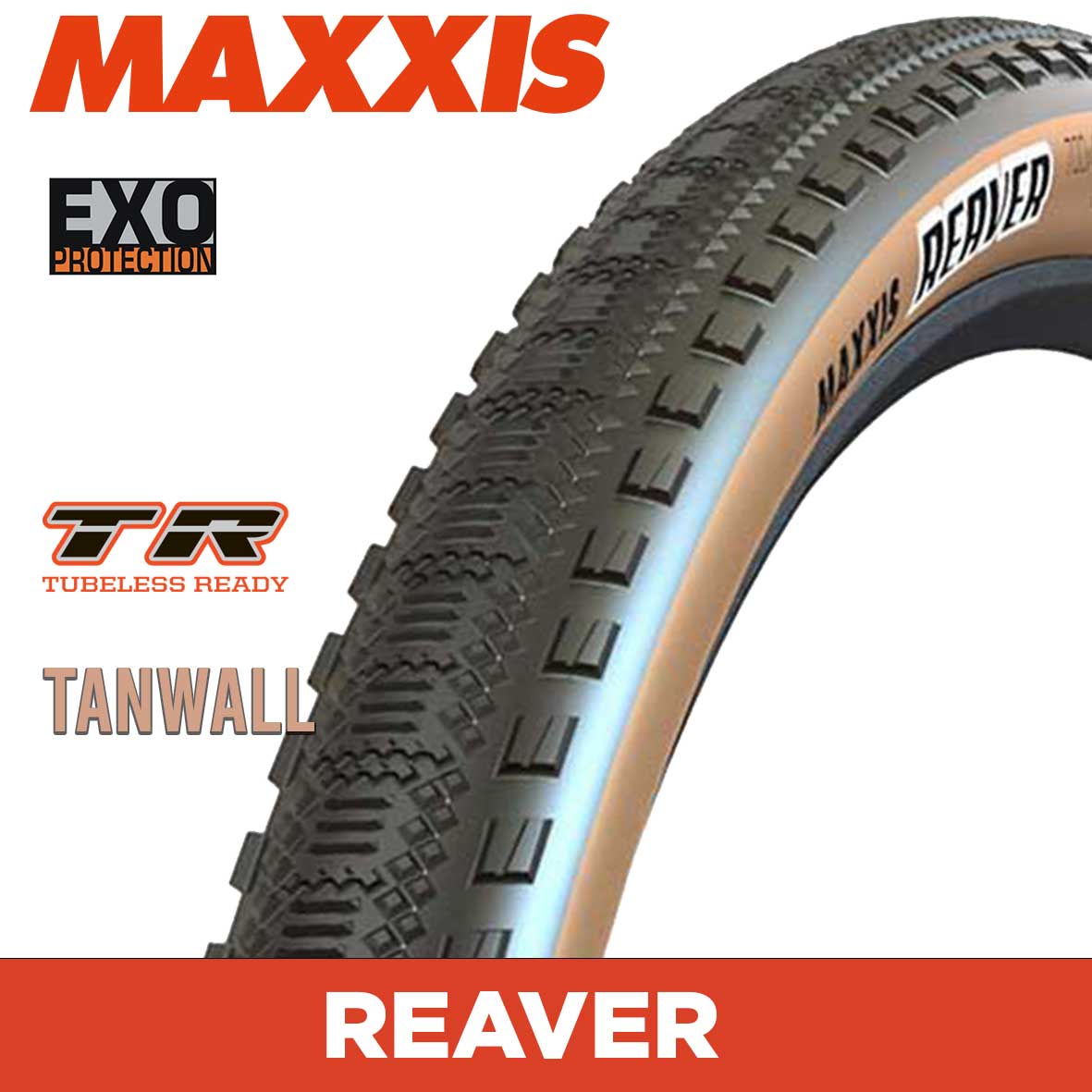 Maxxis Reaver Tyre - 700X40C - EXO / TR / Tanwall - Foldable 120 TPI E25 at Spoke N Trail