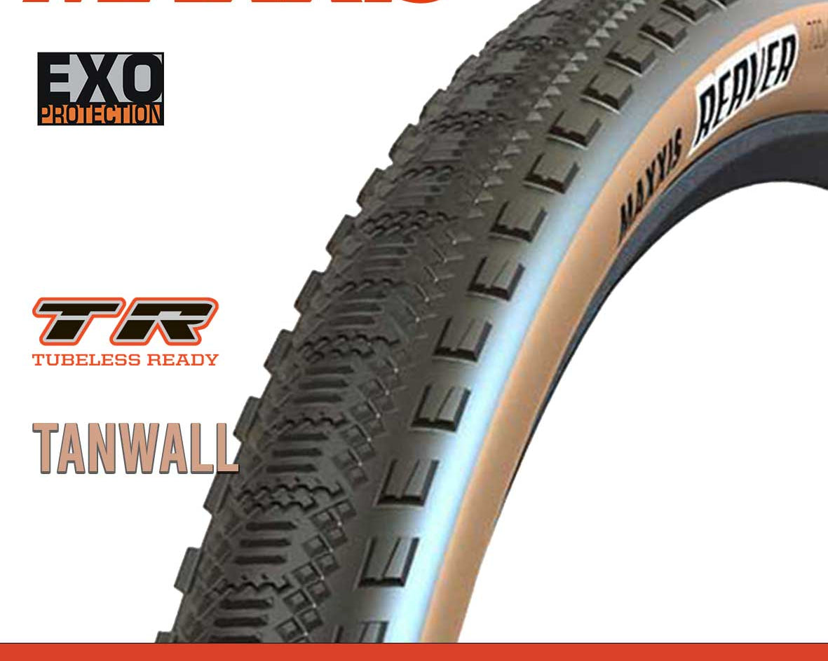 Maxxis Reaver Tyre - 700X40C - EXO / TR / Tanwall - Foldable 120 TPI E25 at Spoke N Trail