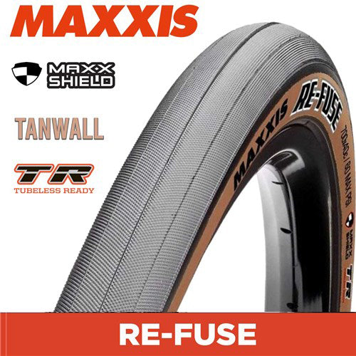 Maxxis Re-Fuse Tyre - 700X40C - MaxxShield / TR / Tanwall - Foldable 60 TPI at Spoke N Trail