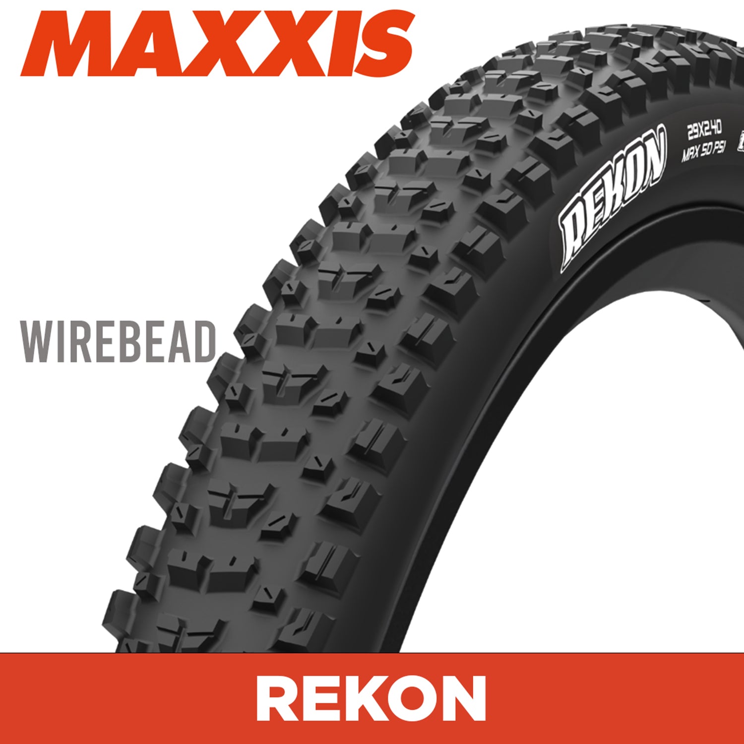 Maxxis Rekon Tyre - 27.5X2.25 - Wire 60 TPI E25 at Spoke N Trail