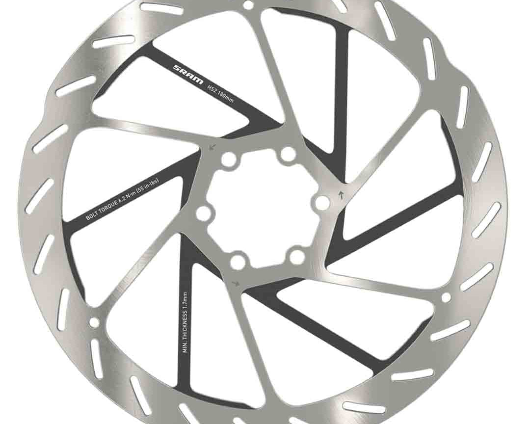 SRAM Rotor HS2 200mm 6 - bolt (includes Steel rotor bolts) Rounded