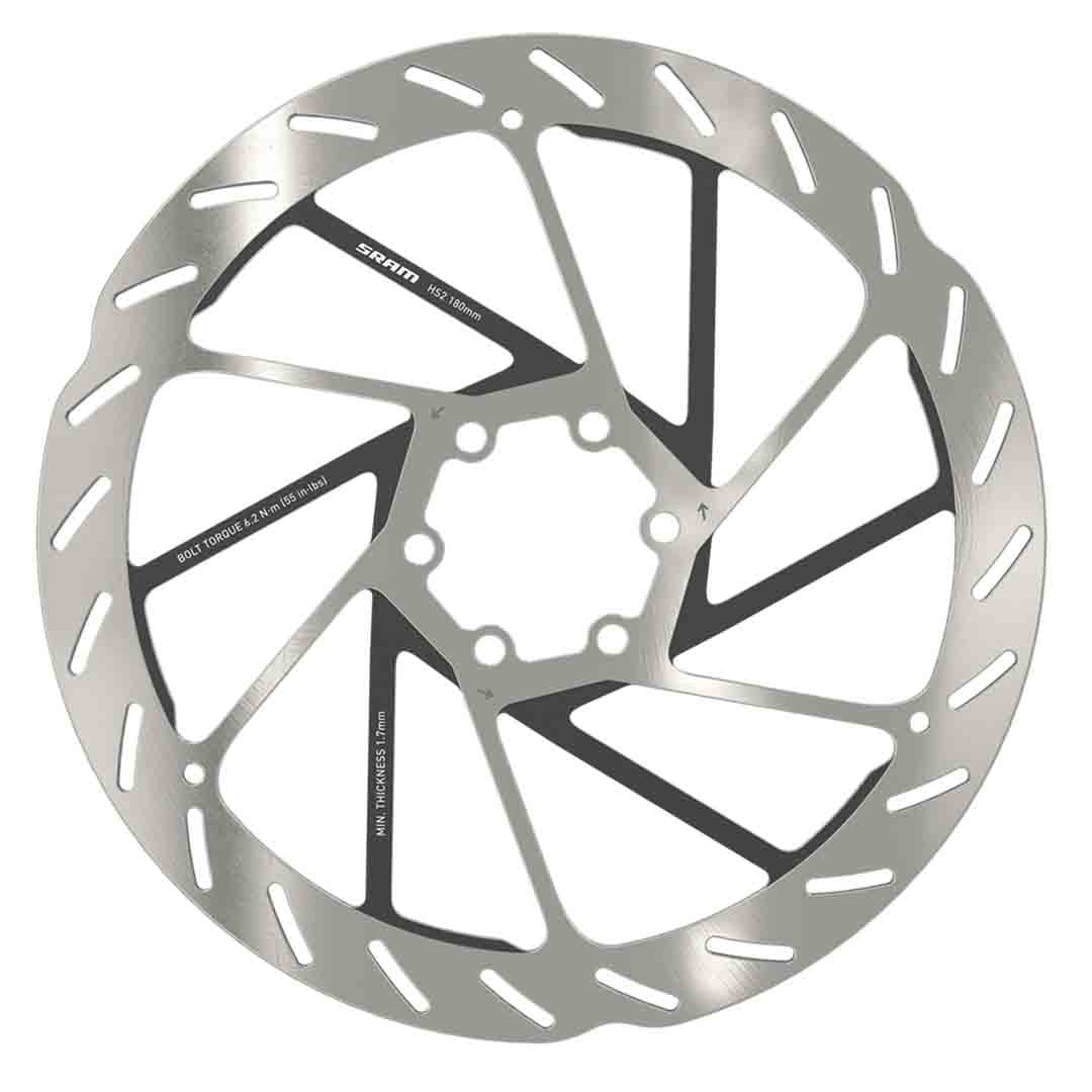 SRAM Rotor HS2 220mm 6 - bolt (includes Steel rotor bolts) Rounded