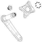 SRAM Crank Arm Bolt M18/M30 Alloy Self-Extracting BB30 Right Qty1