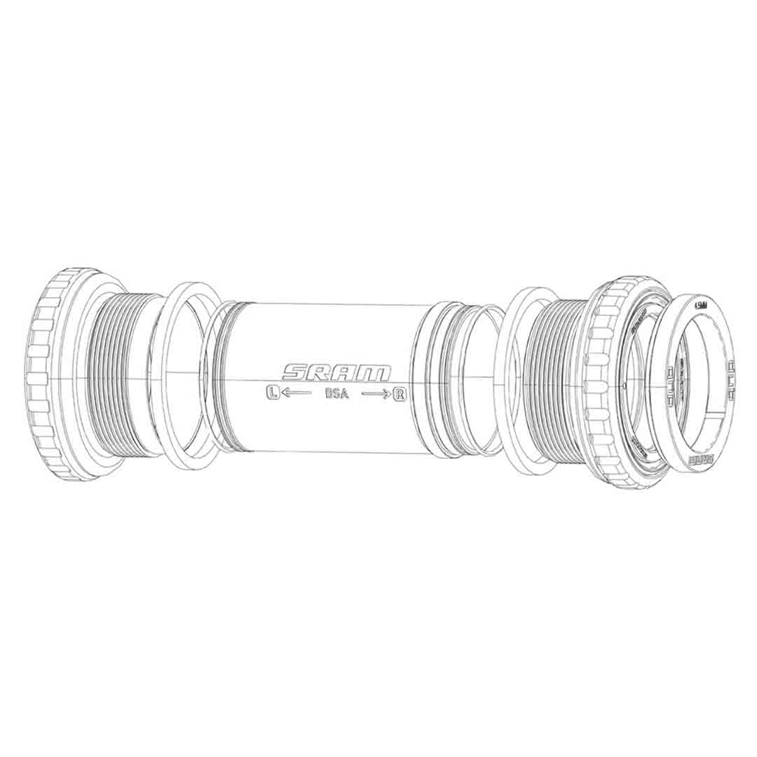 SRAM Spindle Spacer Kit BB30>BB386 Force/Rival/Apex/Quarq/S-serie