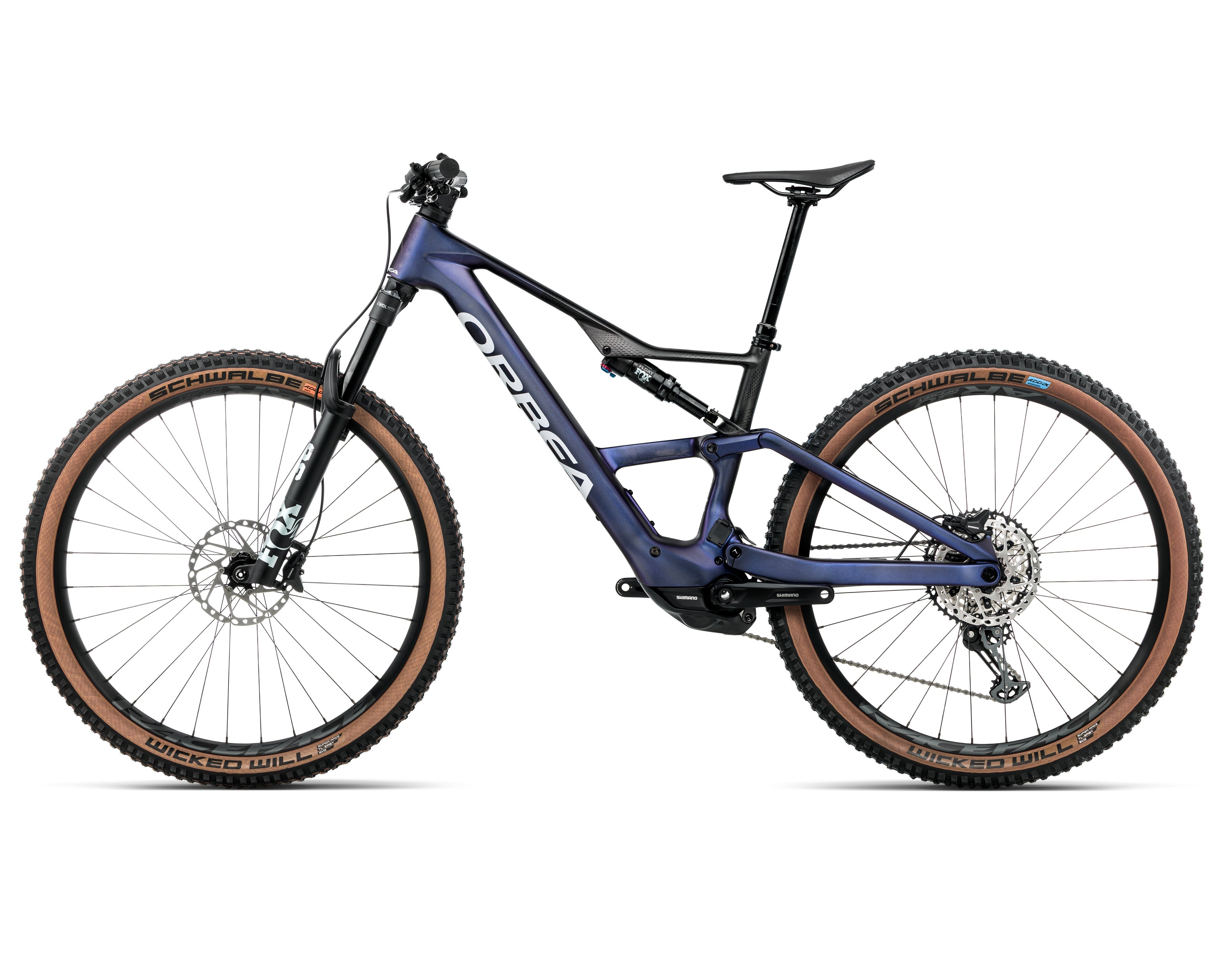 Orbea Rise SL M20 420W - Tanzanite Carbon View - Carbon Raw (Matt)