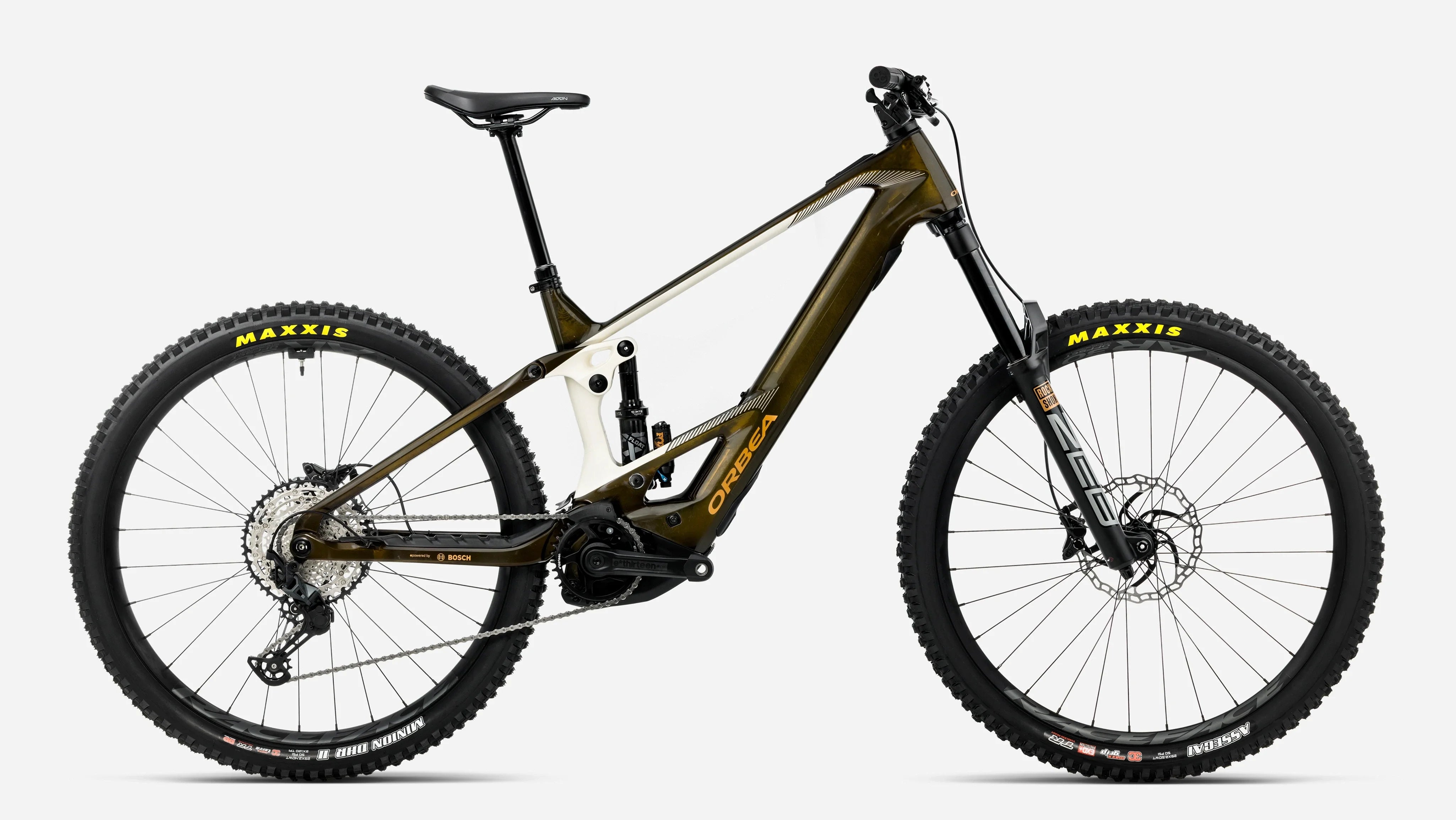 Orbea Wild M20 - Caramel Carbon View (Gloss) - Cream White (Matt)