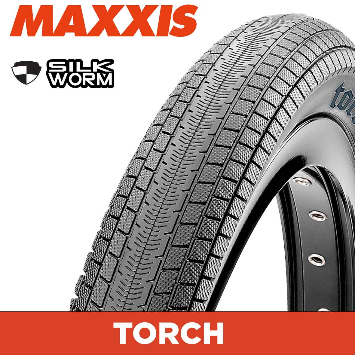 Maxxis Torch Tyre - 24X1.75 - Silkworm - Wire 120 TPI at Spoke N Trail