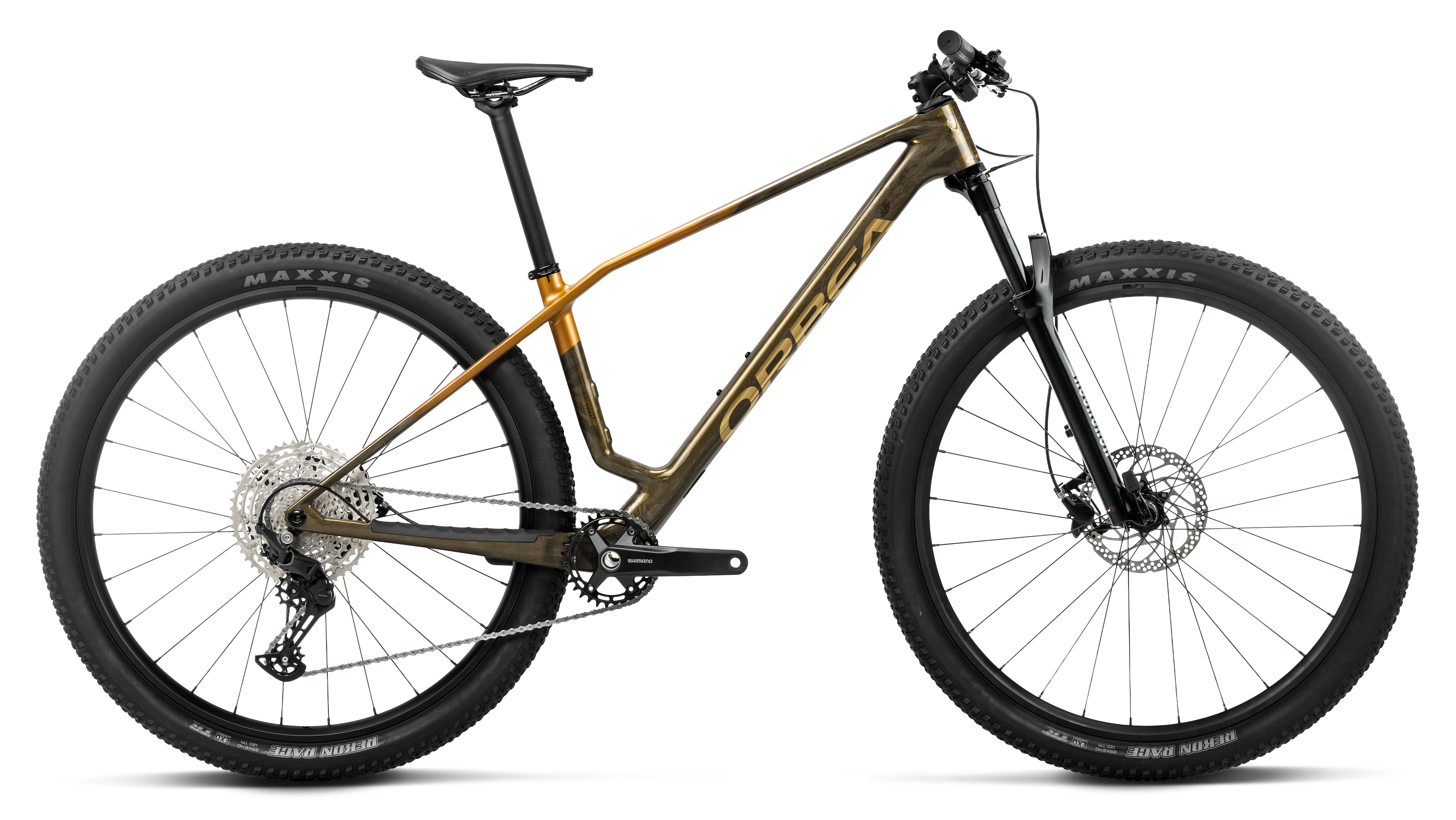 Orbea Alma M50 2027 - Caramel Carbon View - Leo Orange (Gloss)
