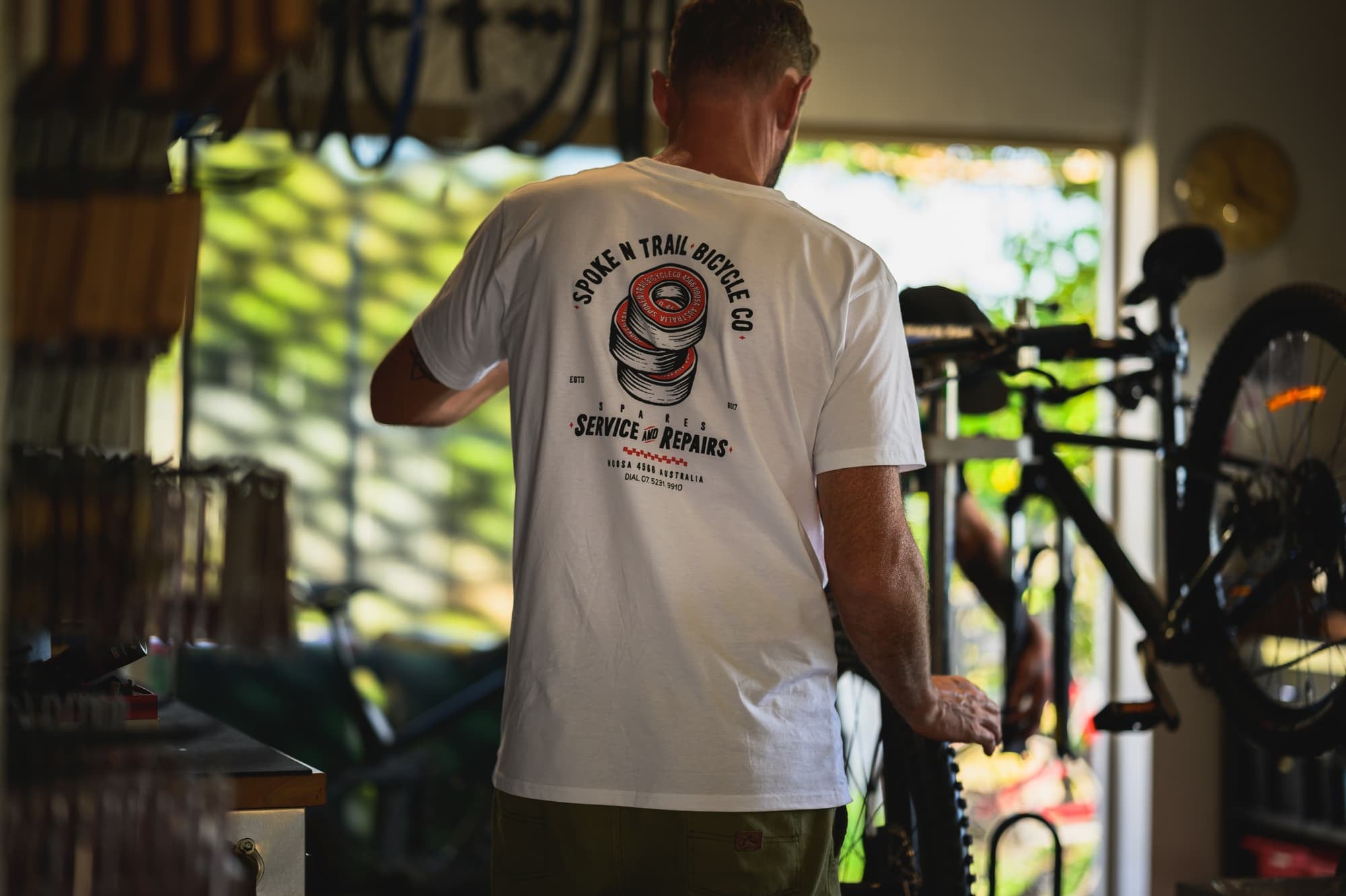 Spoke N Trail | T-Shirt | Bearing All image