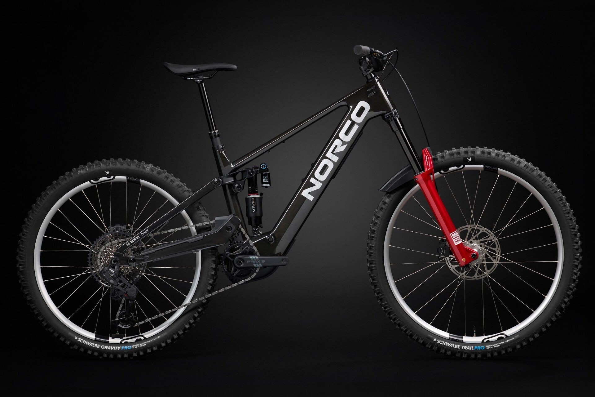 Norco Range VLT CX C1 Raw Space Black - side view