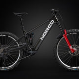 Norco Range VLT CX C1 Raw Space Black - side view