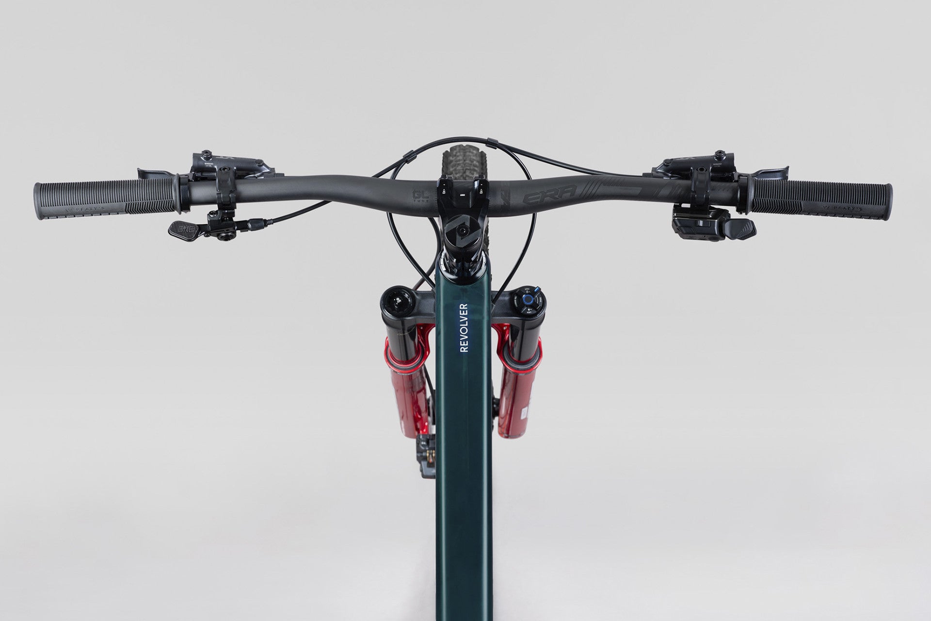 Norco Revolver C1 Raw Teal - rider view